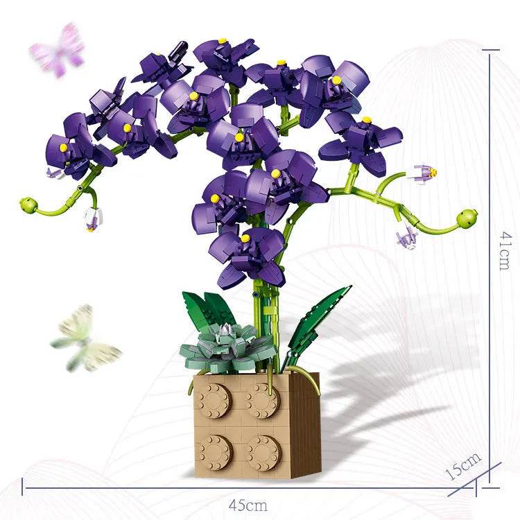 Premium Building Block Set Eternal Orchid Flower Gift - ToylandEU