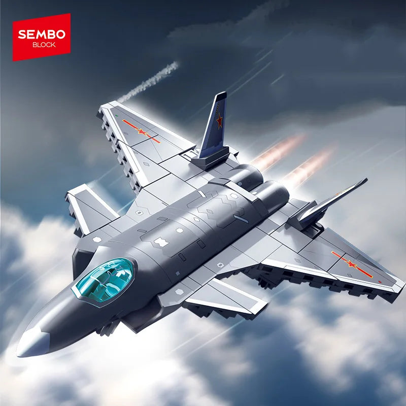 Premium Building Block Set Fighter Jet Military Aircraft Model Compatible With Lego For Boys Ornaments - ToylandEU