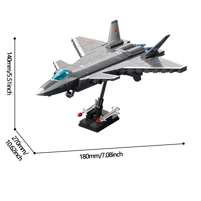 Premium Building Block Set Fighter Jet Military Aircraft Model Compatible With Lego For Boys Ornaments - ToylandEU