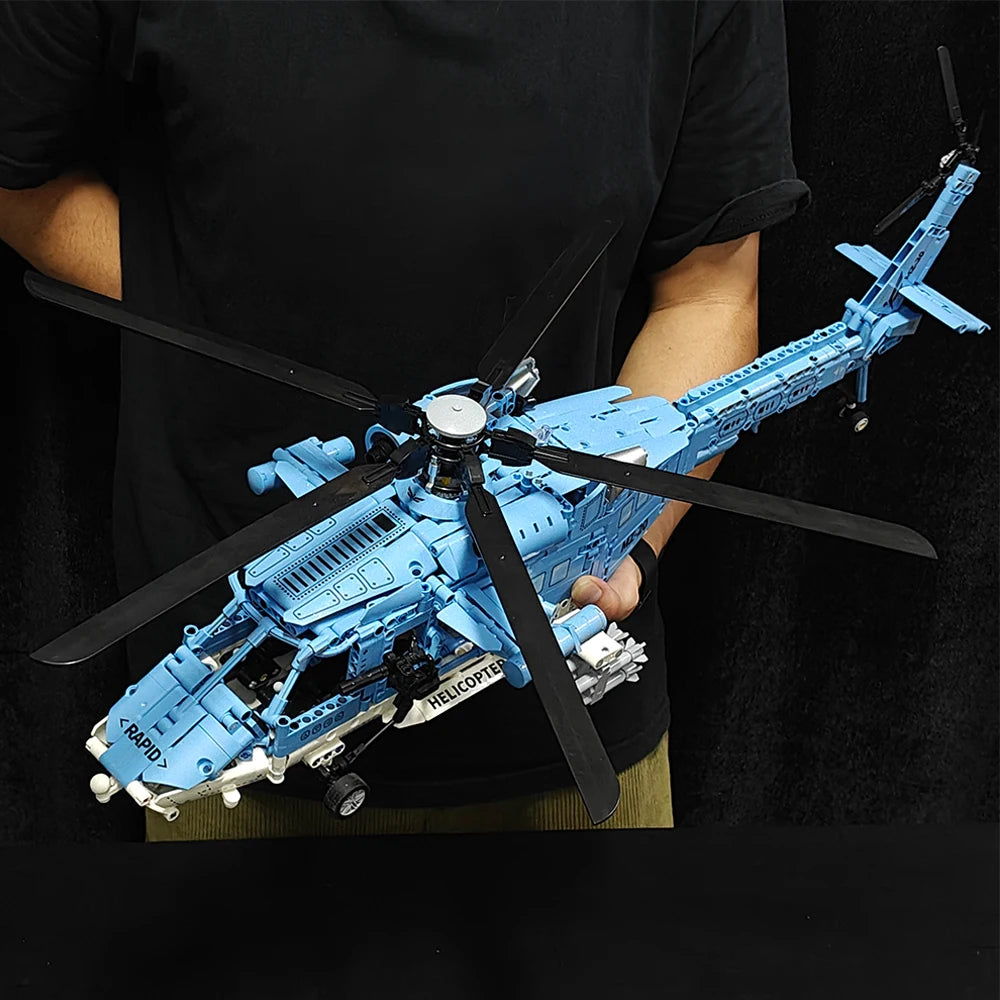 Premium Building Block Set For Children 1389 Piece WW2 Military Helicopter Gunship Compatible With Lego - ToylandEU