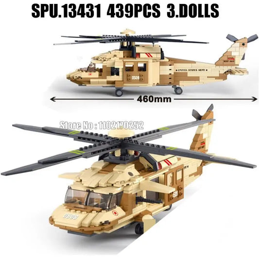 Premium Building Block Set Lego Compatible Military Air Force Rescue Helicopter For Boys Ages 6 Years And Up - ToylandEU