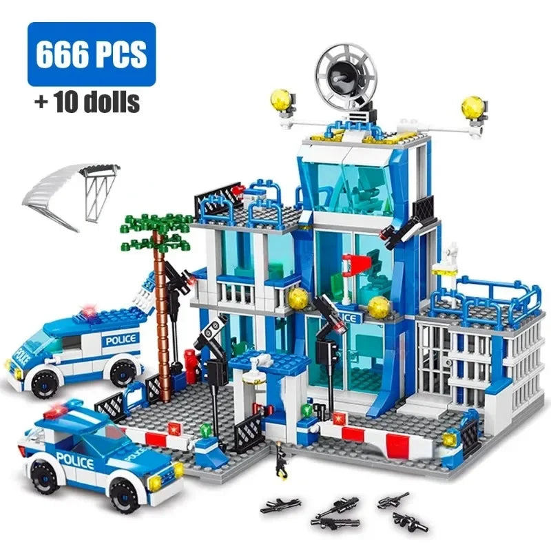 Premium Building Block Set Lego Compatible SWAT Police Station City Model For Kids - ToylandEU