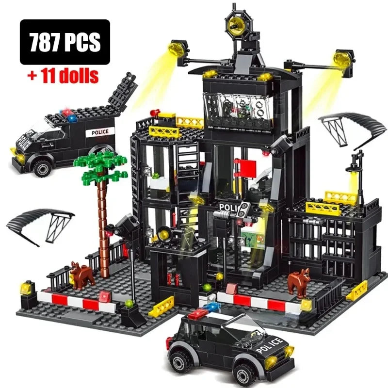 Premium Building Block Set Lego Compatible SWAT Police Station City Model For Kids - ToylandEU