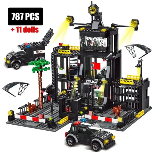 Premium Building Block Set Lego Compatible SWAT Police Station City Model For Kids - ToylandEU