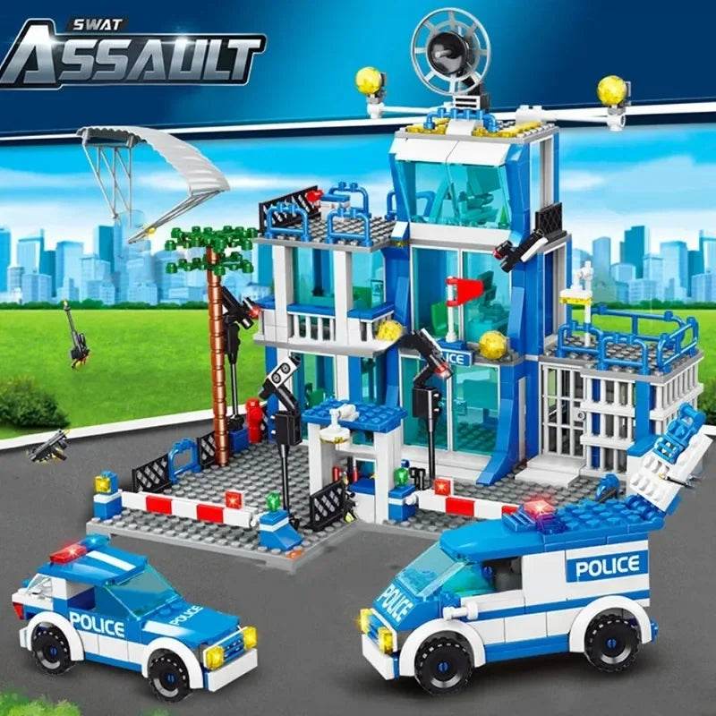 Premium Building Block Set Lego Compatible SWAT Police Station City Model For Kids - ToylandEU