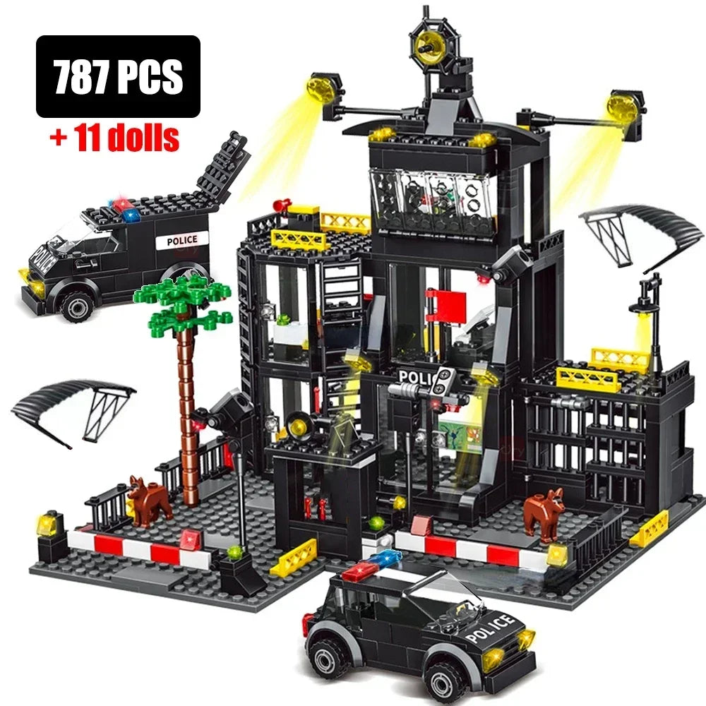 Premium Building Block Set Lego Compatible SWAT Police Station City Model For Kids - ToylandEU
