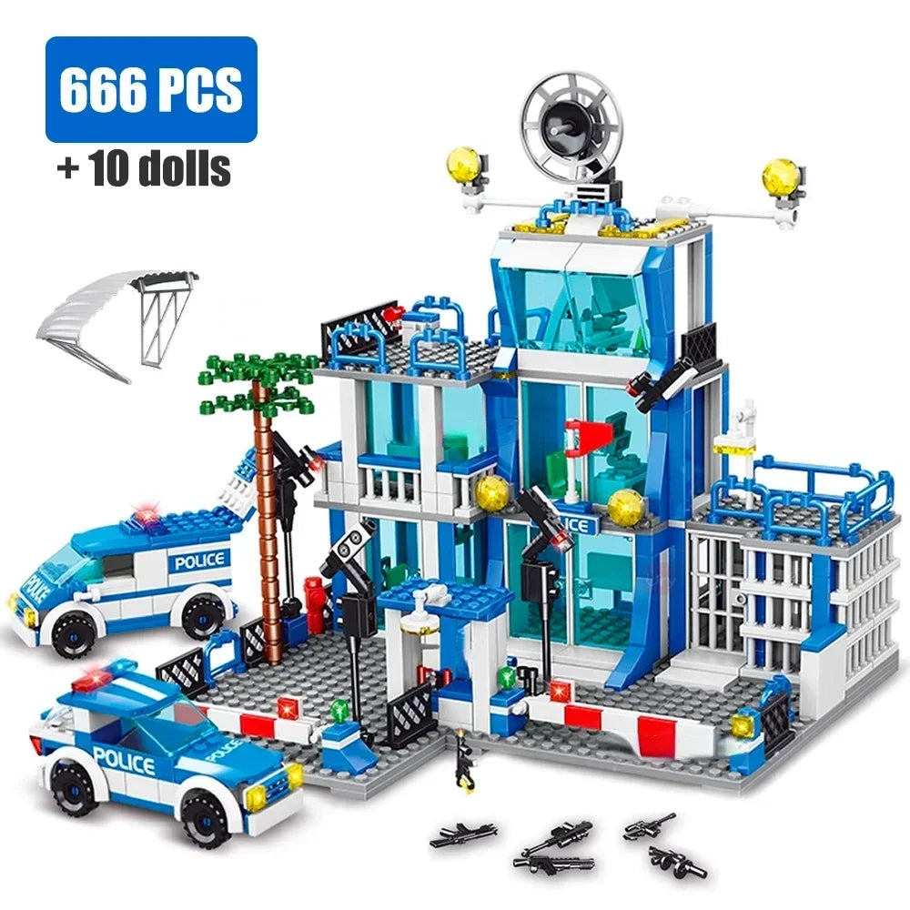 Premium Building Block Set Lego Compatible SWAT Police Station City Model For Kids - ToylandEU