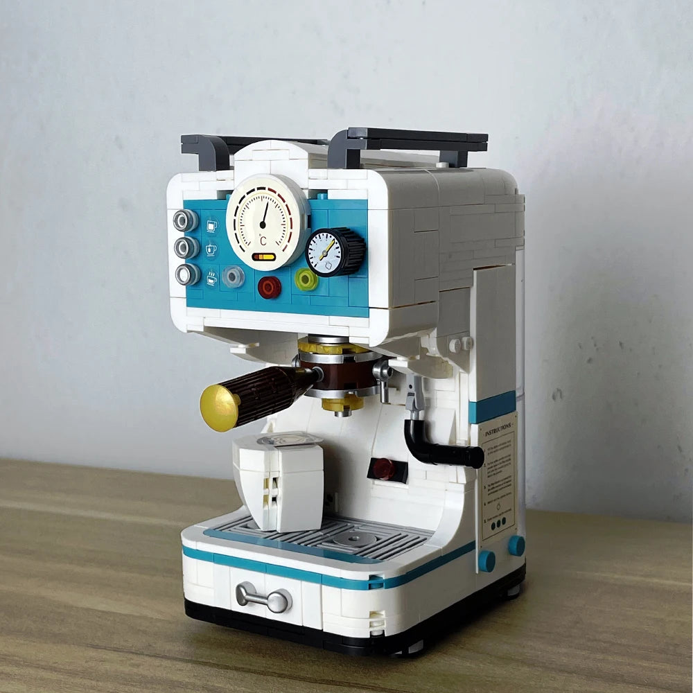 Premium Building Block Set Retro Bread And Coffee Machine Buildable Replica For Adults - ToylandEU