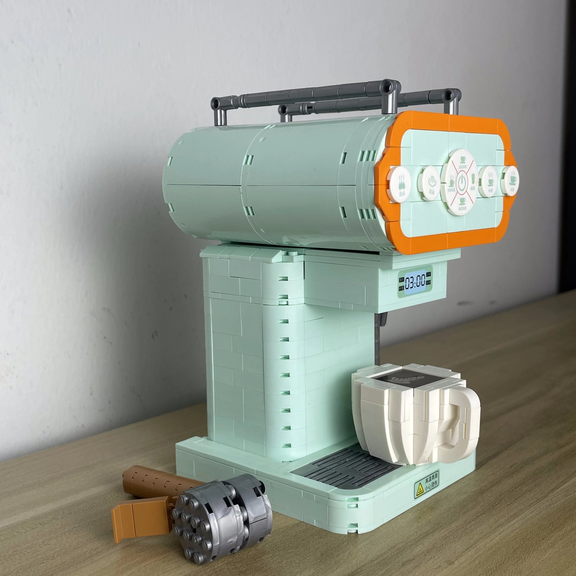 Premium Building Block Set Retro Bread And Coffee Machine Buildable Replica For Adults - ToylandEU