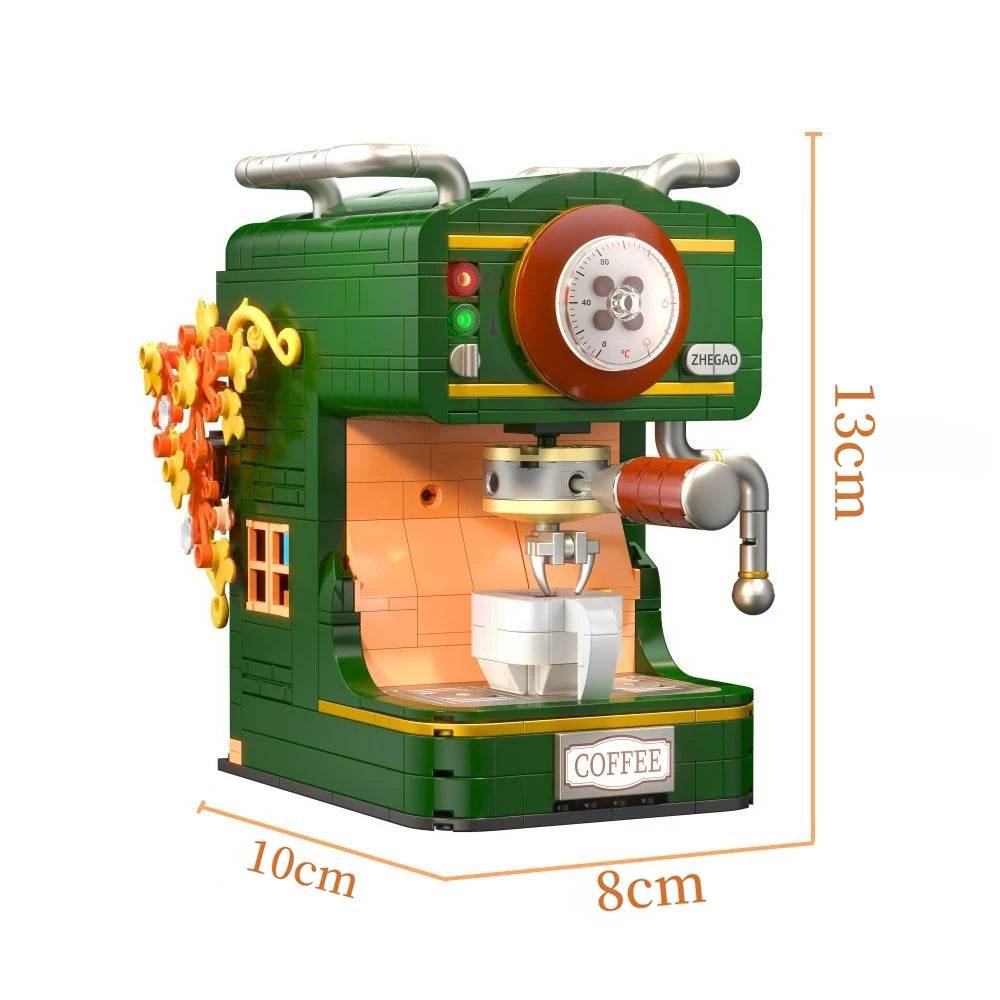 Premium Building Block Set Retro Bread And Coffee Machine Buildable Replica For Adults - ToylandEU