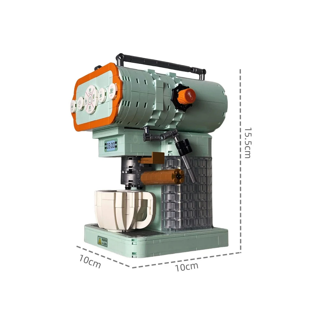 Premium Building Block Set Retro Bread And Coffee Machine Buildable Replica For Adults - ToylandEU