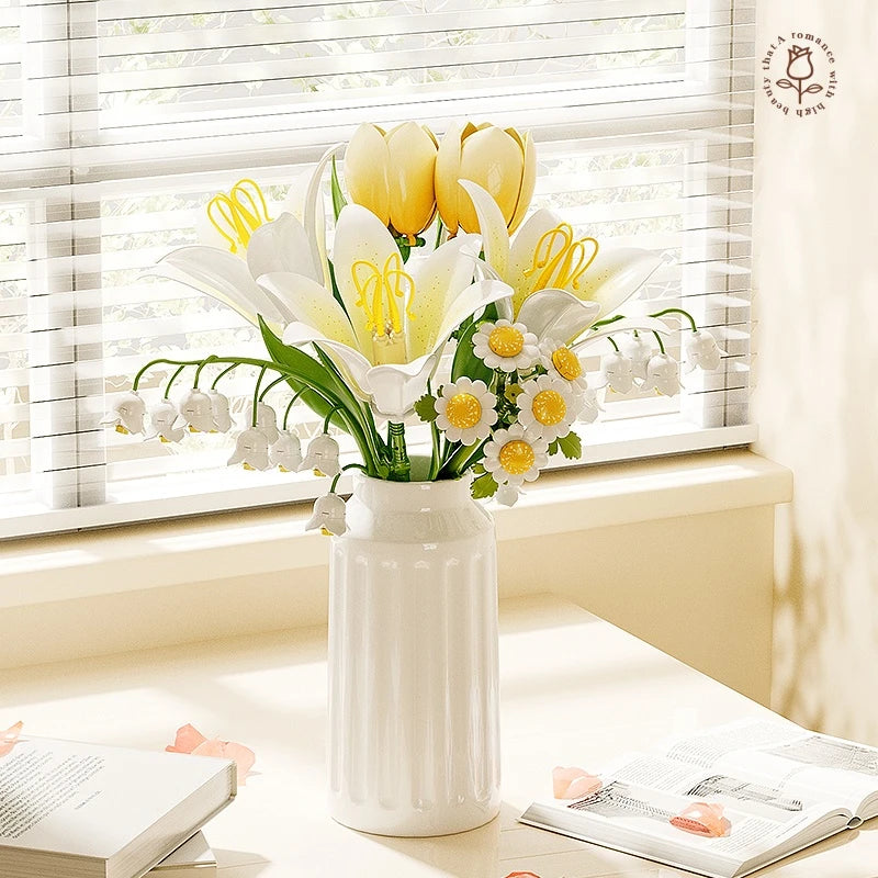 Premium Building Block Set Romantic Flower Bouquet For Girls And Ladies DIY Gift - ToylandEU