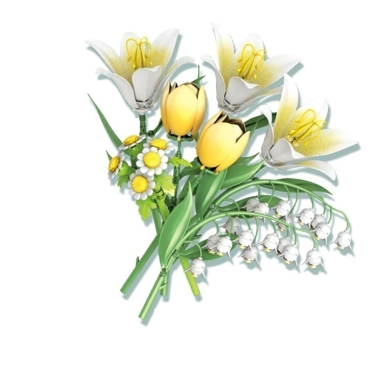 Premium Building Block Set Romantic Flower Bouquet For Girls And Ladies DIY Gift - ToylandEU