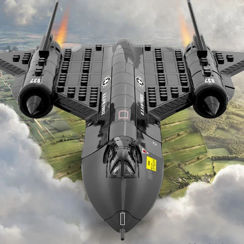 Premium Building Block Set SR 71 Blackbird Inspired F 12 Aircraft For Collectors And Enthusiasts - ToylandEU