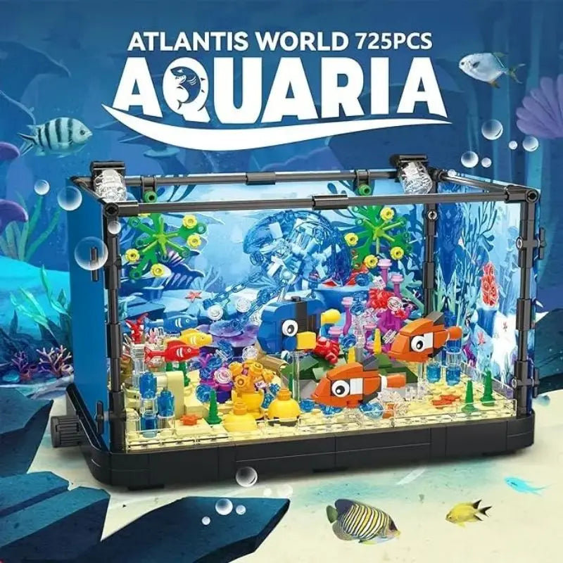 Premium Building Block Sets Fish Tank Compatible Lighting Aquarium Marine Life And Succulent STEM Toy For Adults - ToylandEU