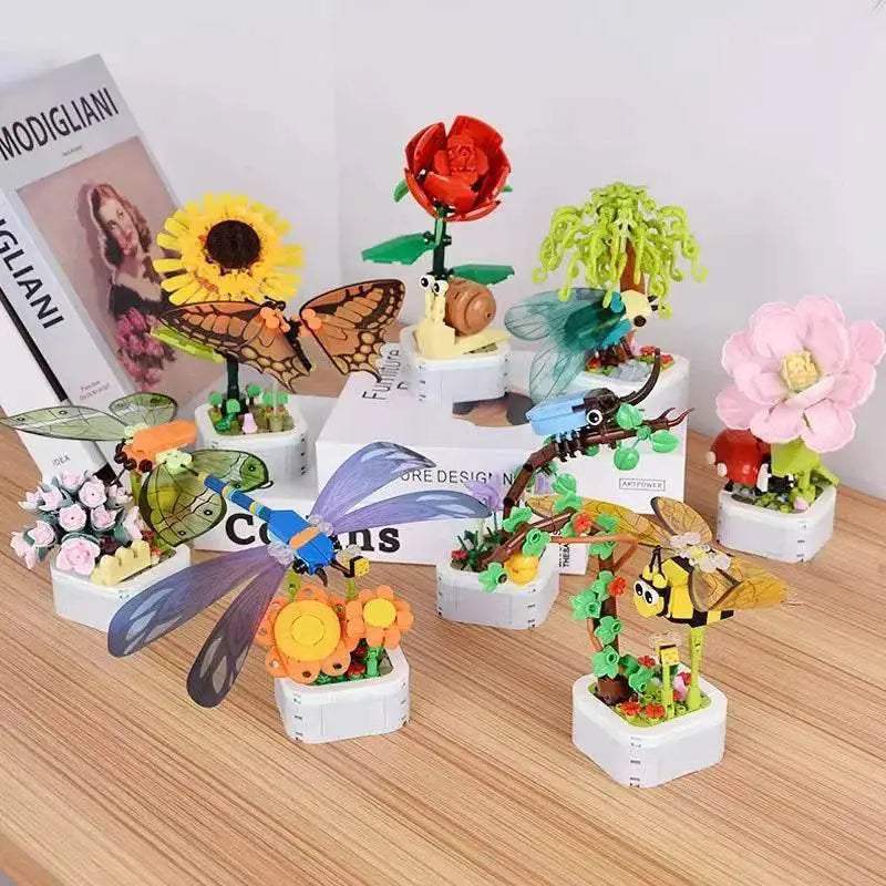  Premium Building Block Tulip Bouquet Decor Toyland EU -  ToylandEU™