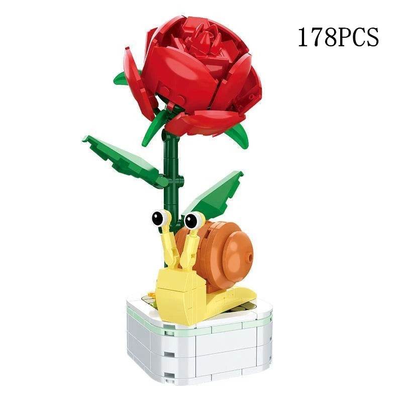 Premium Building Block Tulip Bouquet For Home Decor - ToylandEU