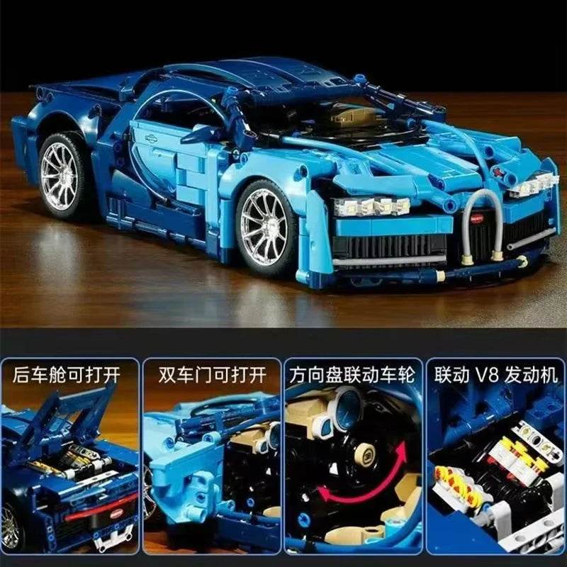 Premium Building Blocks 1 To 14 Scale Sports Car for Adults - ToylandEU