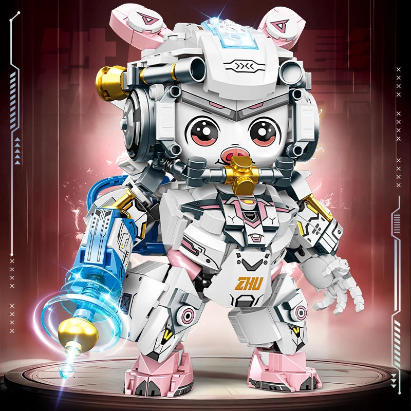 Premium Building Blocks 12 In 1 Articulated Panda And Zodiac Animals For Birthday And Christmas Gifts - ToylandEU