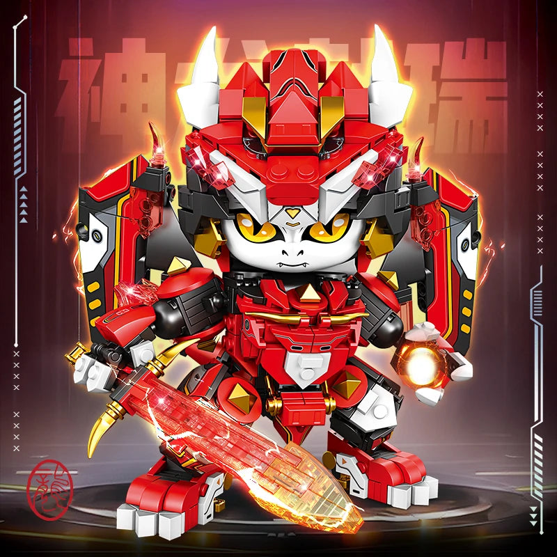 Premium Building Blocks 12 In 1 Articulated Panda And Zodiac Animals For Birthday And Christmas Gifts - ToylandEU