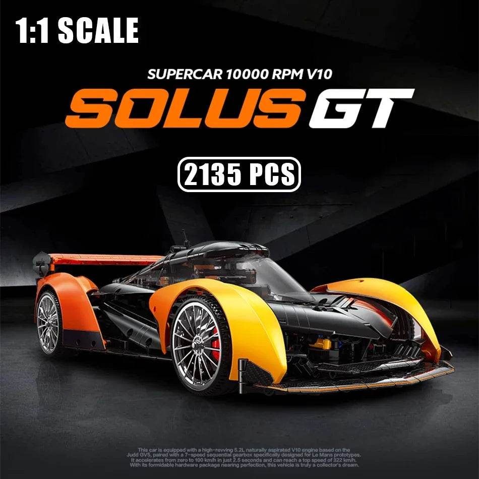 Premium Building Blocks 2135 Solus GT Race Car for Kids - ToylandEU