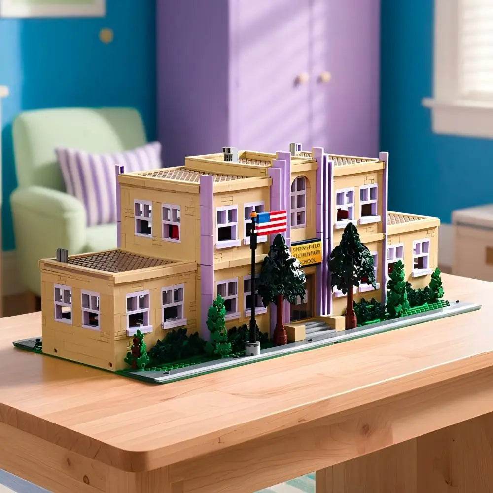 Premium Building Blocks 3500 Pcs 8 Figures For Kids Springfield School - ToylandEU