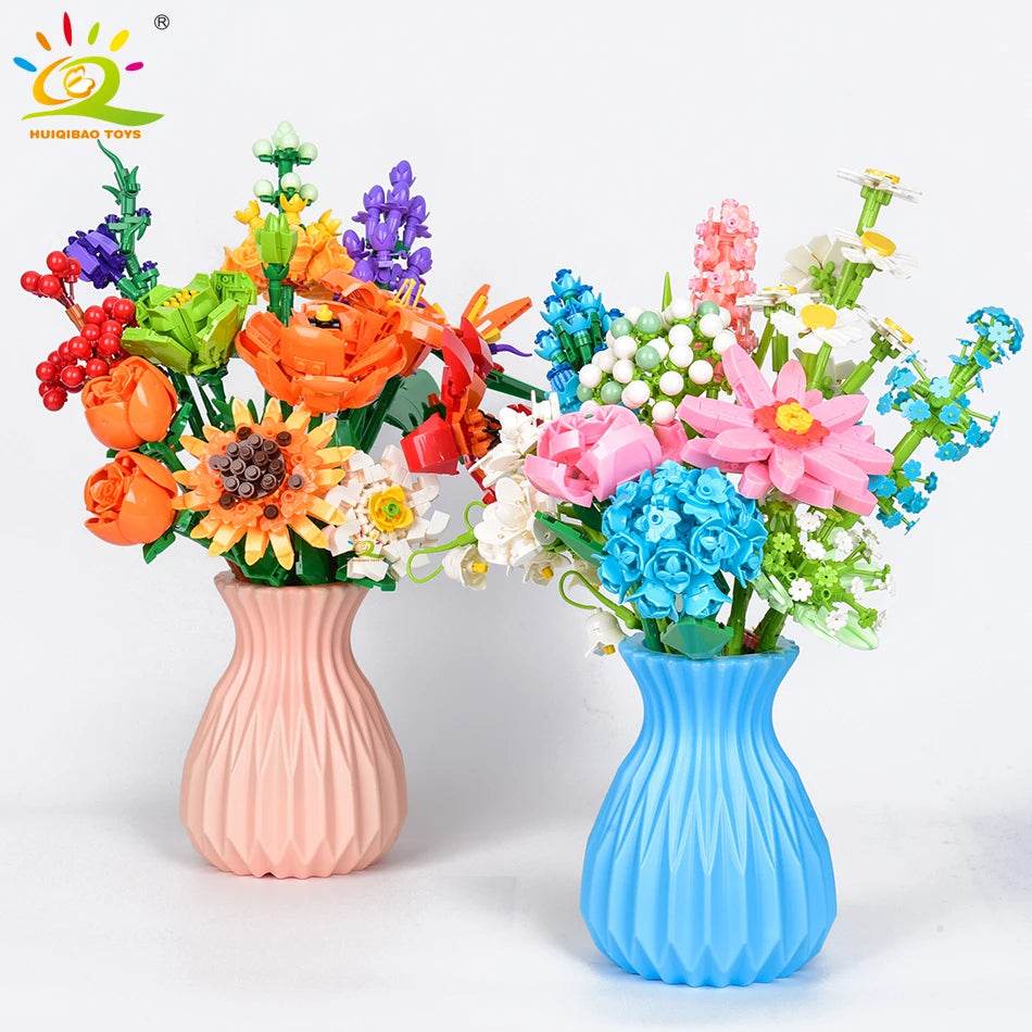 Premium Building Blocks 3D Bouquet Sunflower Rose For Kids - ToylandEU