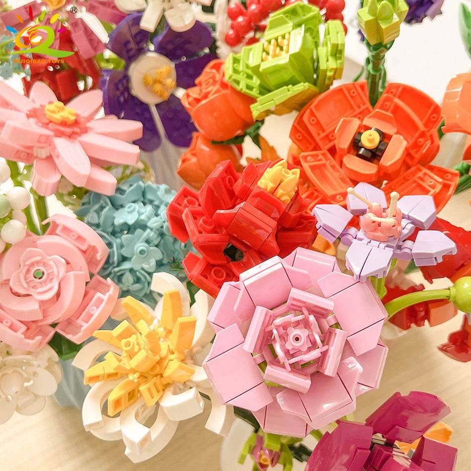 Premium Building Blocks 3D Bouquet Sunflower Rose For Kids - ToylandEU