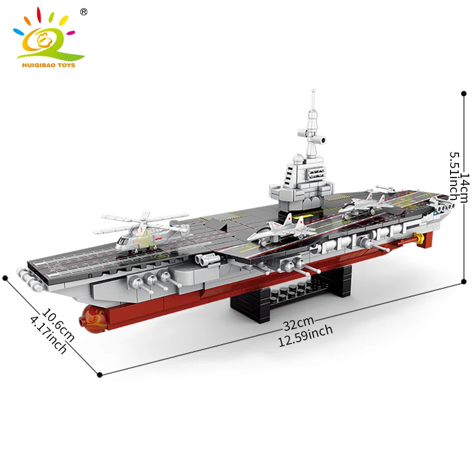 Premium Building Blocks 8 In 1 Military Ship Aircraft Cruiser Construction Set Lego Compatible Gift For Children - ToylandEU