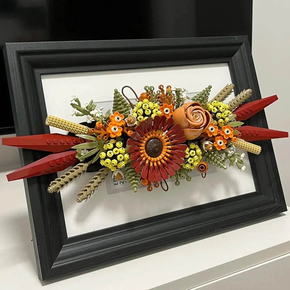 Premium Building Blocks Artificial Dried Flowers Home Decor - ToylandEU