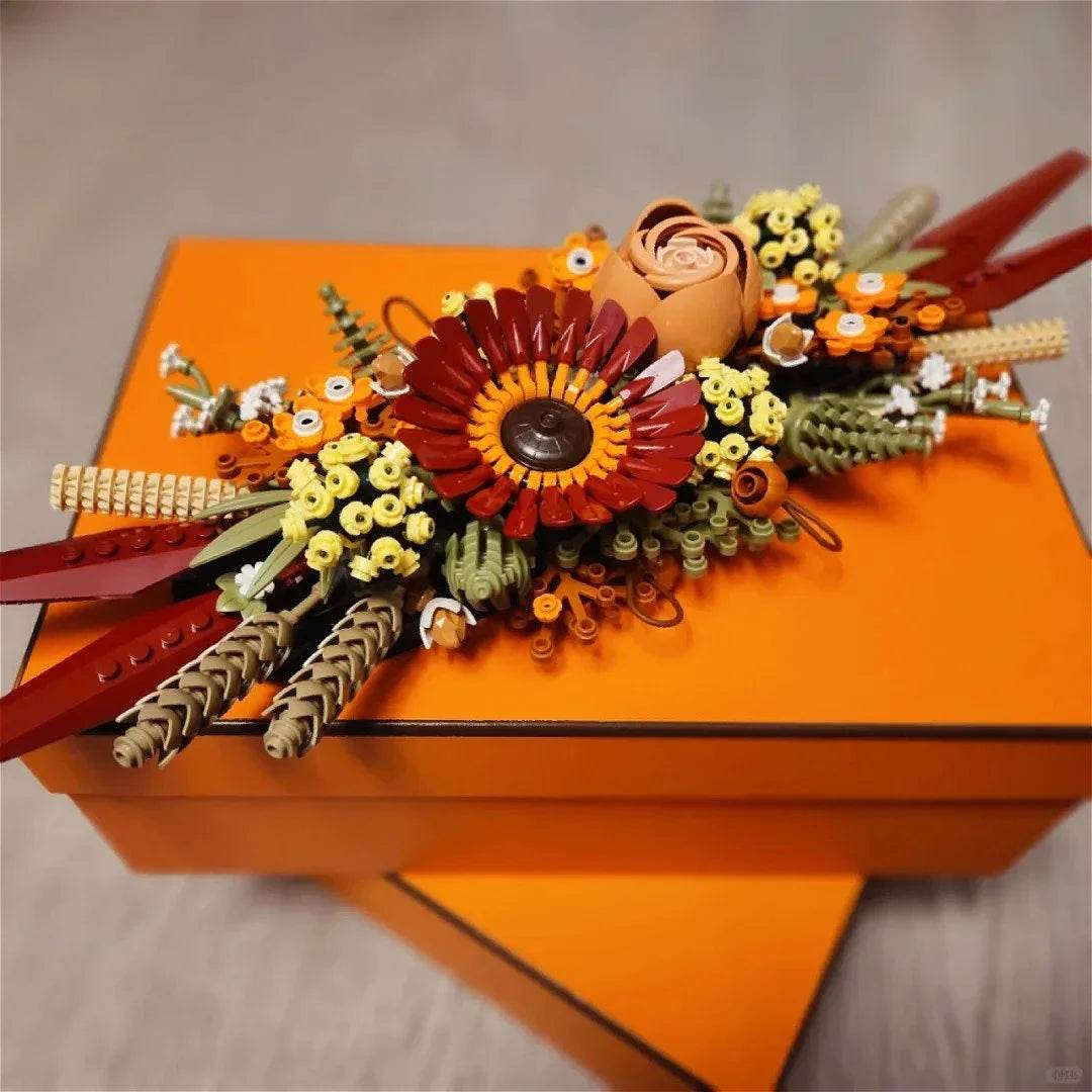 Premium Building Blocks Artificial Dried Flowers Home Decor - ToylandEU