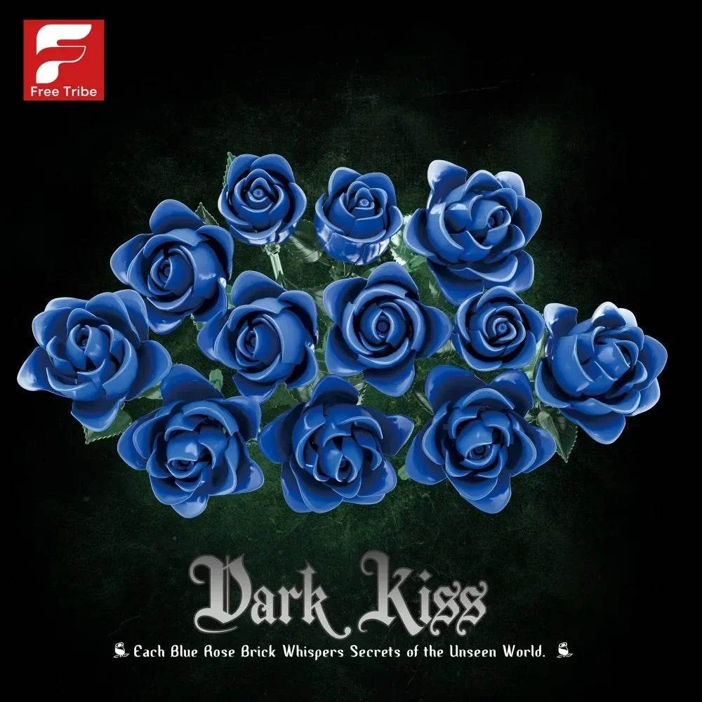 Premium Building Blocks Blue Rose Bouquet For Home Decor - ToylandEU