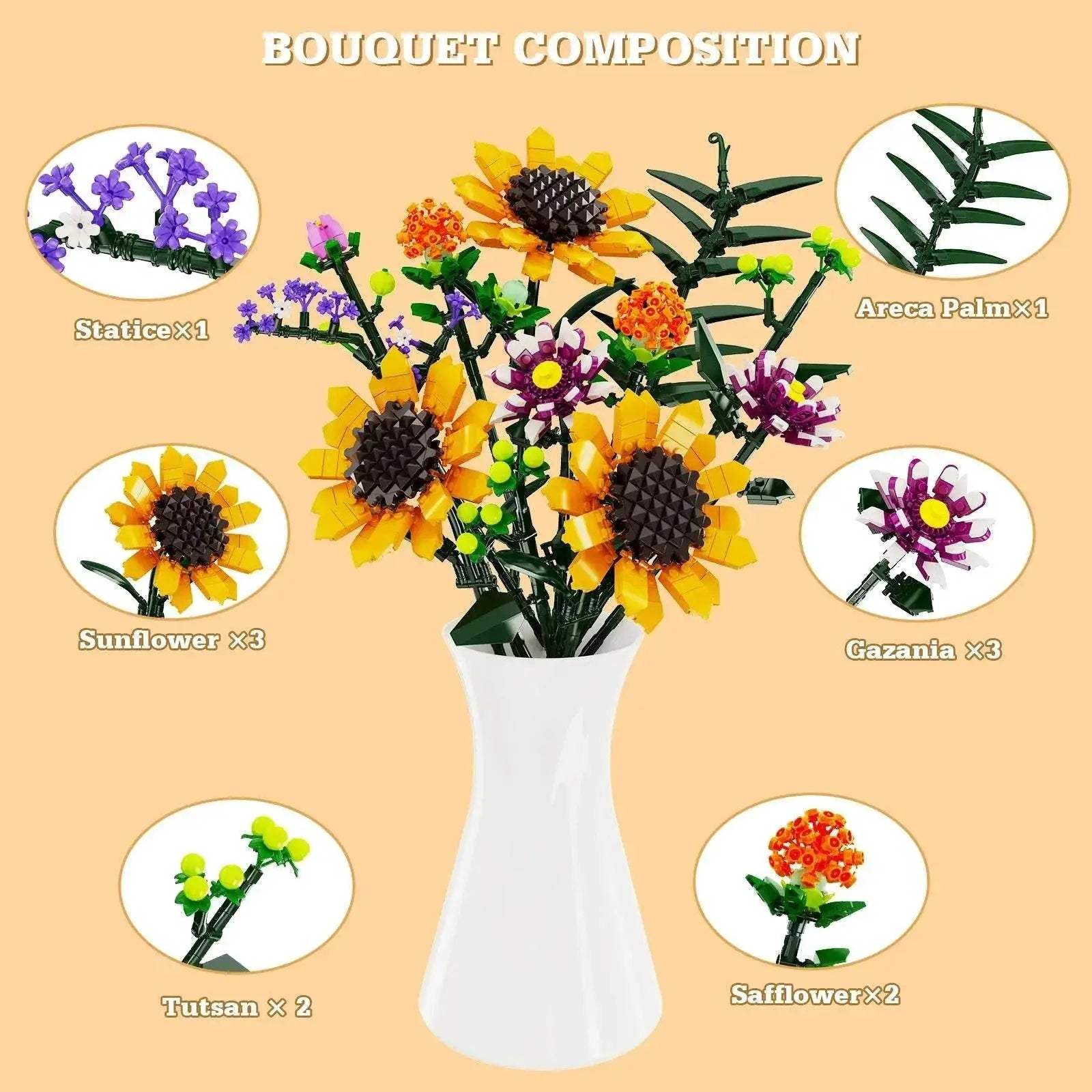  Premium Building Blocks Bouquet Kit 18 Plus Toyland EU -  ToylandEU™