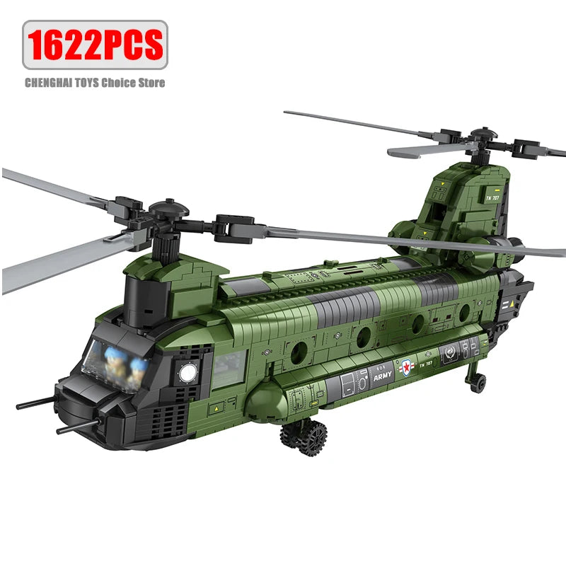 Premium Building Blocks Chinook Helicopter Model MOC Set For Boys And Children Gift Idea Today - ToylandEU