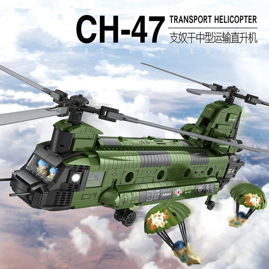 Premium Building Blocks Chinook Helicopter Model MOC Set For Boys And Children Gift Idea Today - ToylandEU
