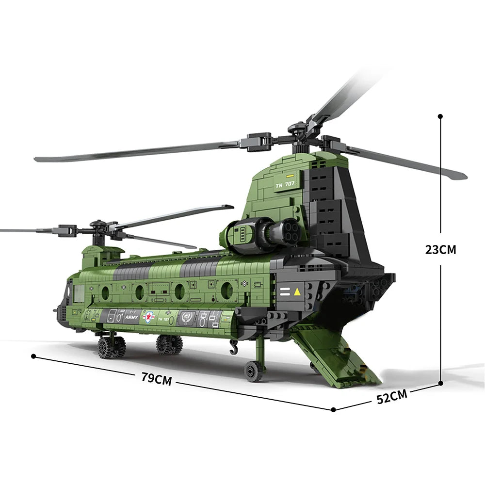 Premium Building Blocks Chinook Helicopter Model MOC Set For Boys And Children Gift Idea Today - ToylandEU