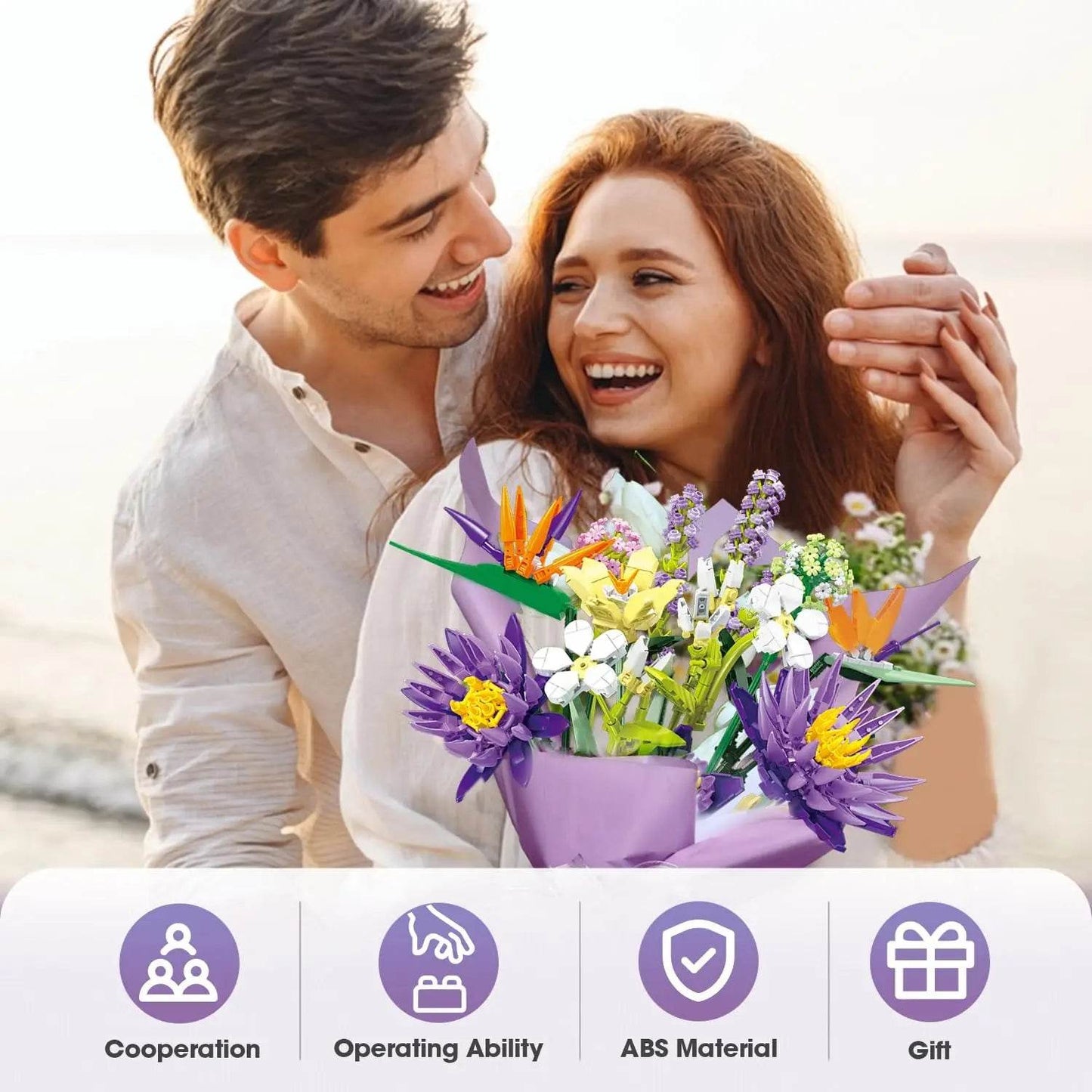 Premium Building Blocks Eternal Flower Bouquet Gift Idea - ToylandEU