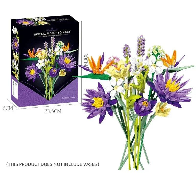 Premium Building Blocks Eternal Flower Bouquet Gift Idea - ToylandEU