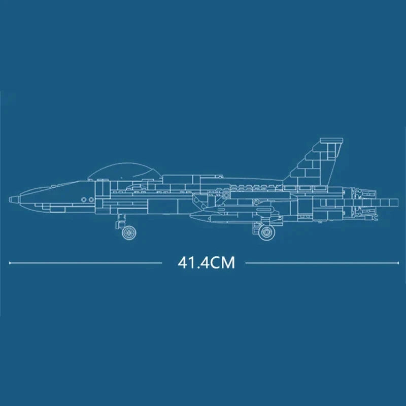 Premium Building Blocks FA 18E Armed Helicopter Set With Mini Figure Military Series For Kids And Boys - ToylandEU