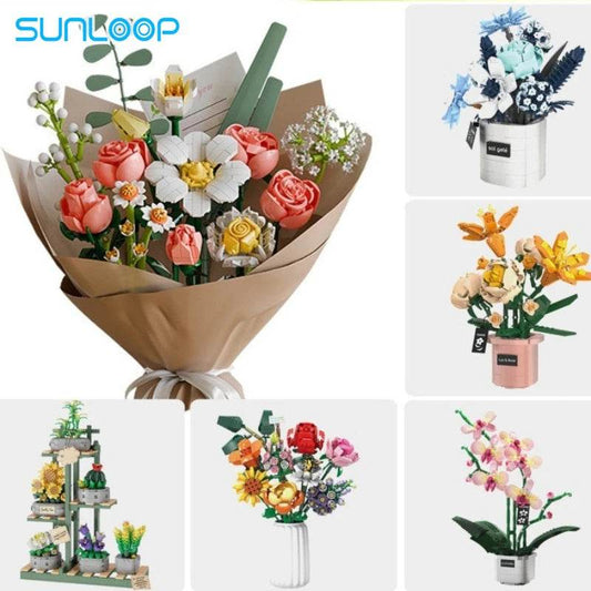 Premium Building Blocks Flower Bouquet Set For Adults Floral Home Decor Gift For Mothers Day And Christmas - ToylandEU