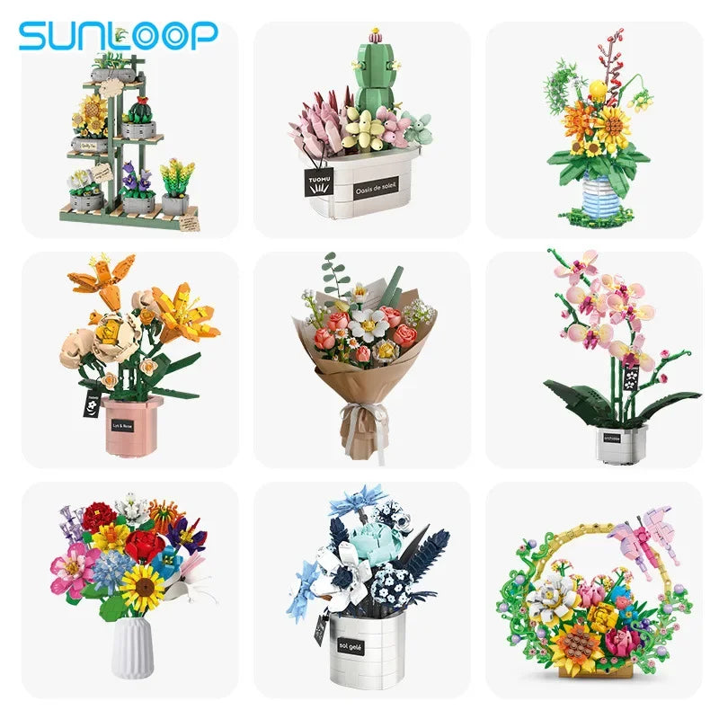 Premium Building Blocks Flower Bouquet Set For Adults Floral Home Decor Gift For Mothers Day And Christmas - ToylandEU