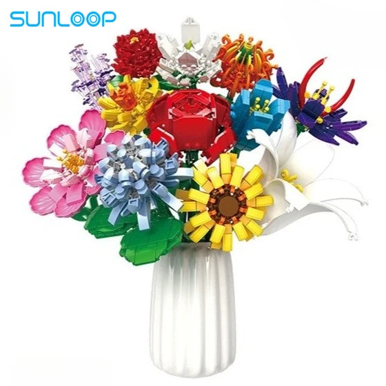 Premium Building Blocks Flower Bouquet Set For Adults Floral Home Decor Gift For Mothers Day And Christmas - ToylandEU