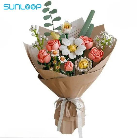 Premium Building Blocks Flower Bouquet Set For Adults Floral Home Decor Gift For Mothers Day And Christmas - ToylandEU