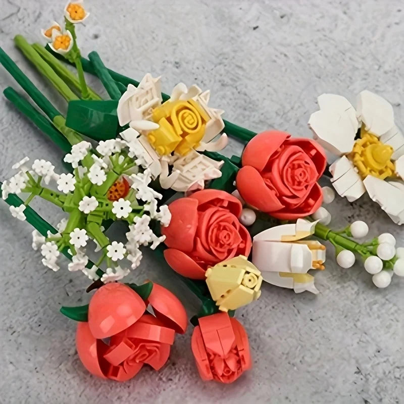 Premium Building Blocks Flower Bouquet Set For Adults Floral Home Decor Gift For Mothers Day And Christmas - ToylandEU