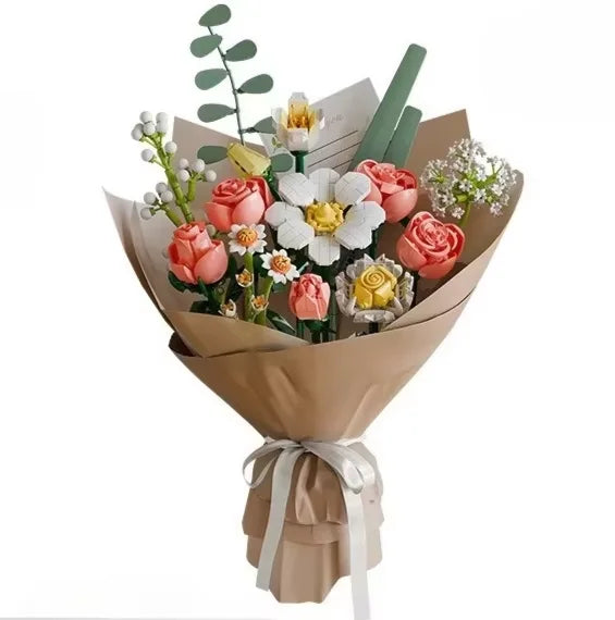 Premium Building Blocks Flower Bouquet Set For Adults Floral Home Decor Gift For Mothers Day And Christmas - ToylandEU