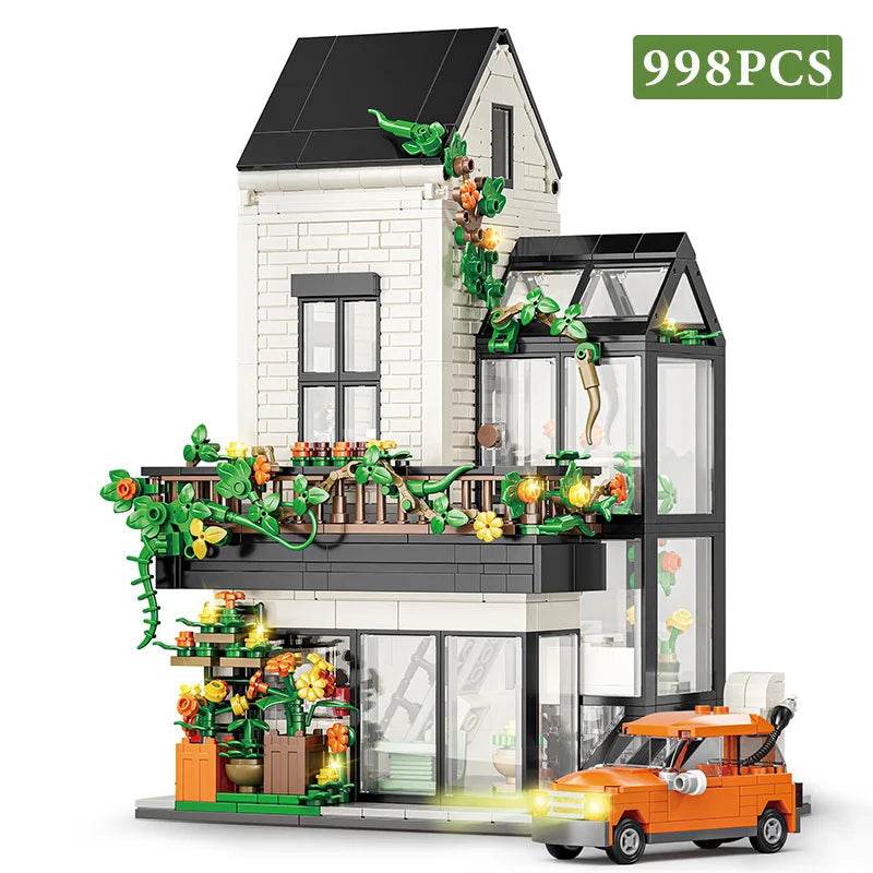Premium Building Blocks Flower House Valentine Gift - ToylandEU