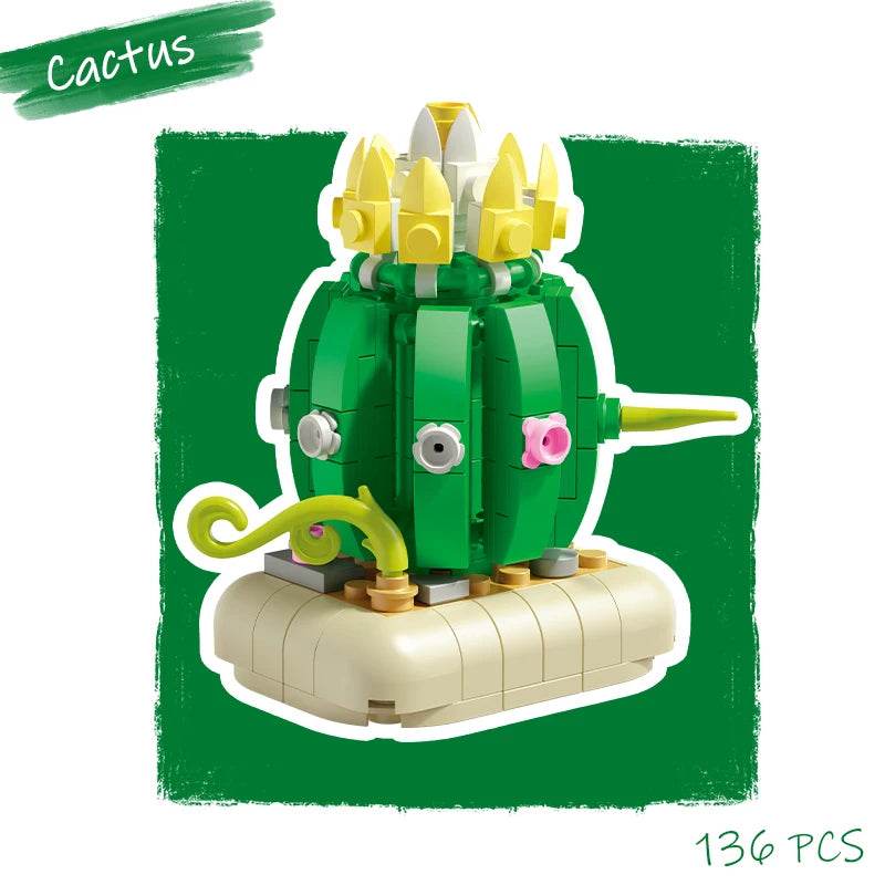 Premium Building Blocks Flower Pot Theme For Kids Adults - ToylandEU