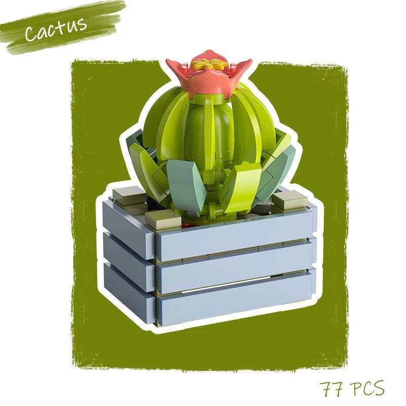 Premium Building Blocks Flower Pot Theme For Kids Adults - ToylandEU