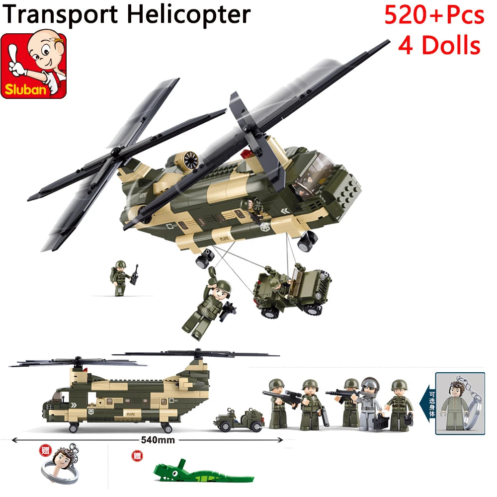 Premium Building Blocks Kit Armed AH1Z Viper Gunship 482 Pieces For Kids And Collectors - ToylandEU