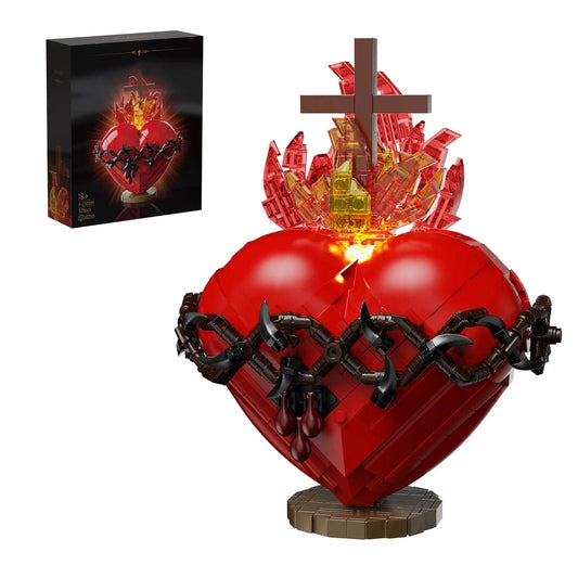 Premium Building Blocks Kit Jesus Cross Sacred Heart Adults - ToylandEU